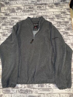 FootJoy Polartec Vintage Y2k Quarter Zip Fleece Pullover USA Gray L FJ Golf